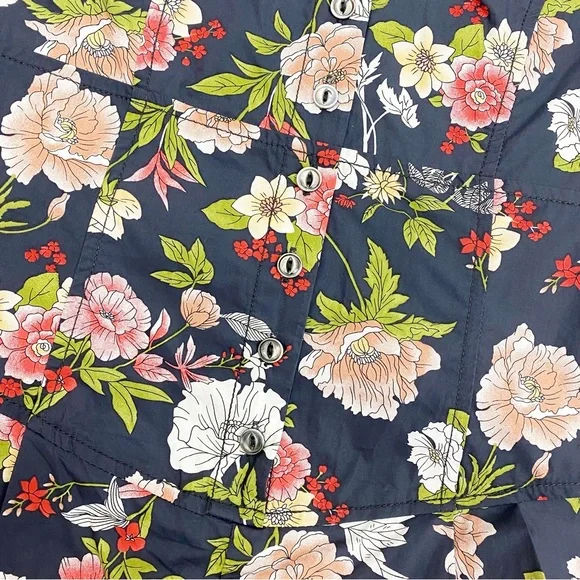 Anthropologie X Current Air Clea Wide Leg Belted Button Front Jumpsuit Floral - Picture 6 of 11